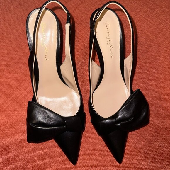 Gianvito Rossi Shoes - Gianvito Rossi Safira pumps Slingback 85 mm In Black Leather